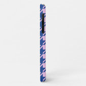 Coques Case-Mate iPhone Pied de fond rose+Motif bleu (Dos/Gauche)