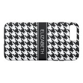 Coques Case-Mate iPhone Pied noir blanc #2 Monogramme de nom noir (Dos (Horizontal))