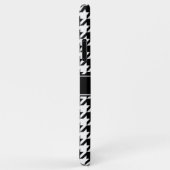 Coques Case-Mate iPhone Pied noir blanc #2 Monogramme de nom noir (Dos/Droite)