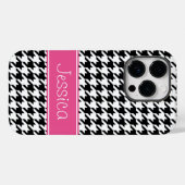 Coques Case-Mate iPhone Pied rose et noir Preppy Personnalisé (Verso (horizontal))