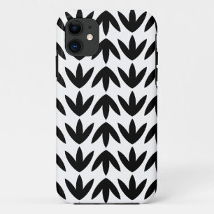 Coques Pour iPhone Pieds d'oiseau - Noir sur blanc