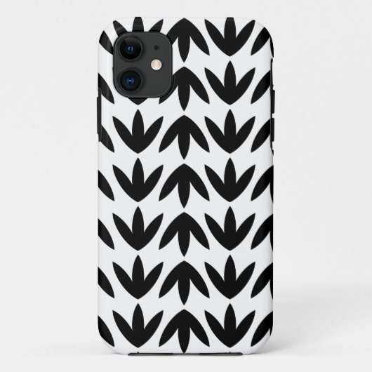 Coques Case-Mate iPhone Pieds d'oiseau - Noir sur blanc (Dos)