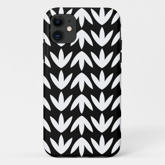 Coques Case-Mate iPhone Pieds d'oiseaux - Blanc sur Noir (Dos)
