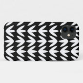 Coques Case-Mate iPhone Pieds d'oiseaux - Blanc sur Noir (Dos (Horizontal))