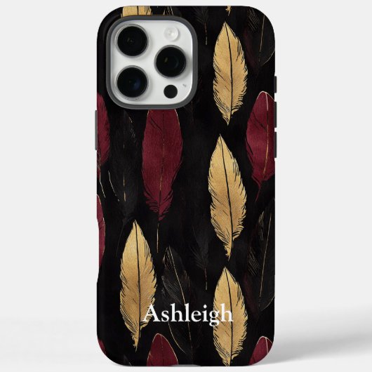 Coques Case-Mate iPhone Pieds d'or rouge noir (Verso)