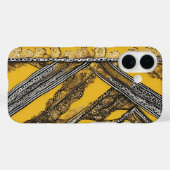 Coques Case-Mate iPhone Piégé dans l'art IA Moutarde (Verso (horizontal))