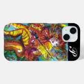 Coques Case-Mate iPhone PIERO / Monogramme de nuit du Carnaval vénitien (Verso (horizontal))