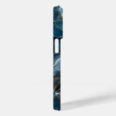 Coques Case-Mate iPhone Pierre Bleue Look Agate Macro Photographie (Verso / Droite)