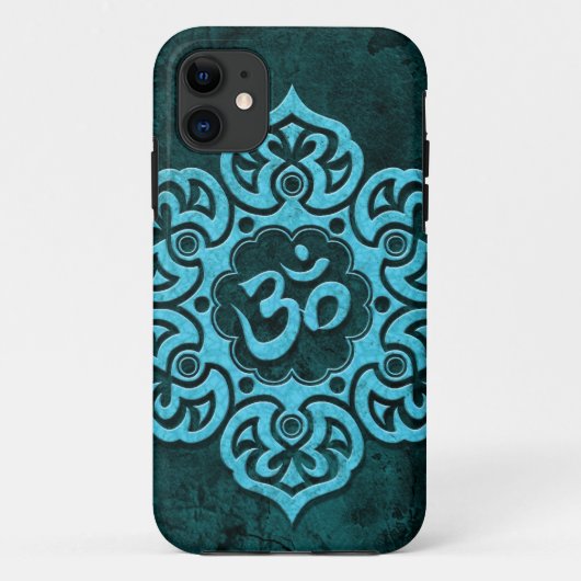 Coques Case-Mate iPhone Pierre bleue OM floral (Dos)