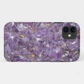 Coques Case-Mate iPhone Pierre de cristal violet d'améthyste (Dos (Horizontal))