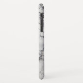 Coques Case-Mate iPhone Pierre de Marbre blanc gris (Dos/Gauche)