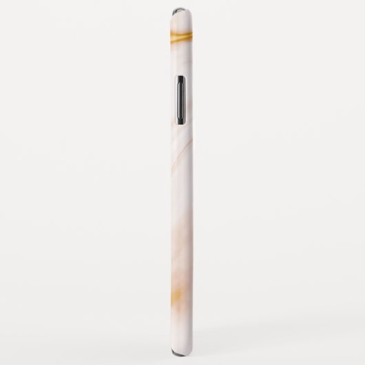 Coques Case-Mate iPhone Pierre De Marbre Blanc Or Et Rose (Dos/Droite)