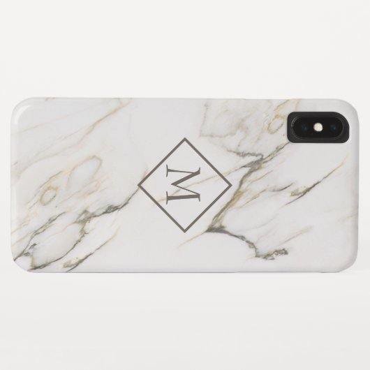 Coques Case-Mate iPhone Pierre De Marbre Brown Gris Et Clair (Dos (Horizontal))