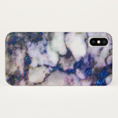 Coques Case-Mate iPhone Pierre De Marbre En Gris Blanc Et Rose (Dos (Horizontal))