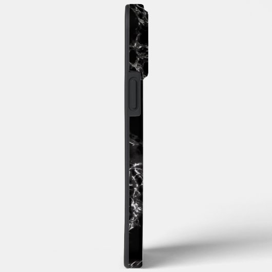 Coques Case-Mate iPhone Pierre de marbre noir - Élégant (Verso / Droite)