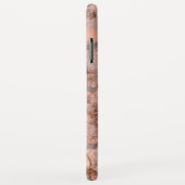 Coques Case-Mate iPhone Pierre de marbre rose avec gris (Dos/Droite)