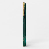 Coques Case-Mate iPhone Pierre de marbre vert Texture Parties scintillant  (Dos/Gauche)