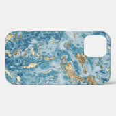 Coques Case-Mate iPhone Pierre d'or bleu cool unique (Verso (horizontal))