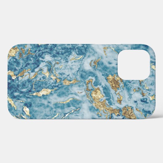 Coques Case-Mate iPhone Pierre d'or bleu cool unique (Verso (horizontal))