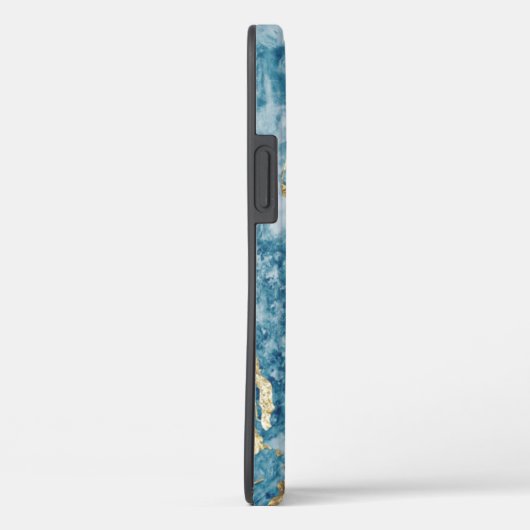 Coques Case-Mate iPhone Pierre d'or bleu cool unique (Verso / Droite)