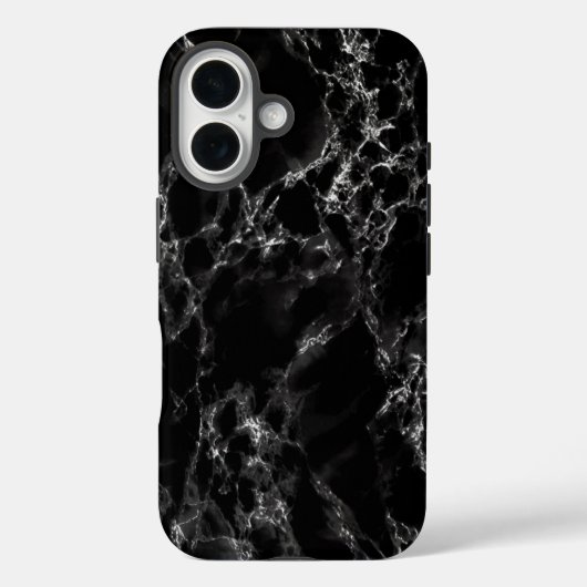 Coques Case-Mate iPhone Pierre en marbre noir moderne (Verso)