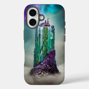 Coques iPhone 16 Pierre et verre cosmique \ / Art IA Universe