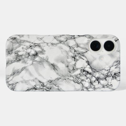 Coques Case-Mate iPhone Pierre Marbre blanc (Verso (horizontal))