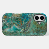 Coques Case-Mate iPhone Pierre minérale bleu Chrysocolla (Verso (horizontal))