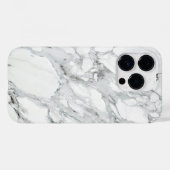 Coques Case-Mate iPhone Pierre Noir Blanc Gris Carrare Marbre (Verso (horizontal))