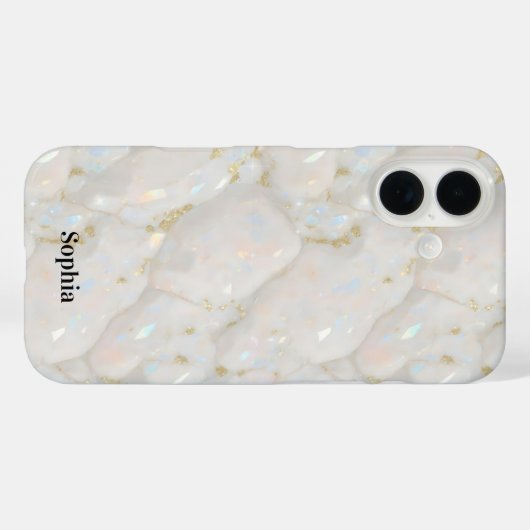 Coques Case-Mate iPhone Pierre opale Iridescente (Verso (horizontal))