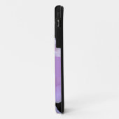 Coques Case-Mate iPhone Pierre rose violet Monogramme noir (Dos/Gauche)