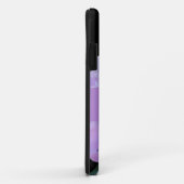 Coques Case-Mate iPhone Pierre rose violet Monogramme noir (Dos/Droite)