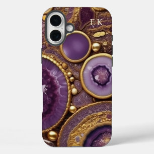 Coques iPhone 16 Plus Pierre rouge or