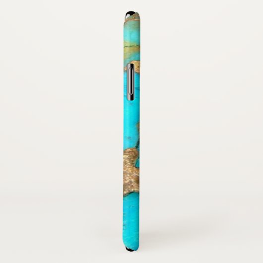 Coques Case-Mate iPhone pierre turquoise (Dos/Droite)