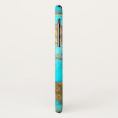 Coques Case-Mate iPhone pierre turquoise (Dos/Gauche)