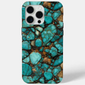 Coques Case-Mate iPhone Pierre Turquoise et noire (Verso)