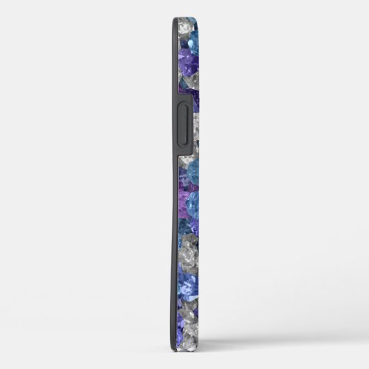 Coques Case-Mate iPhone Pierres à grains bleus et violets (Verso / Droite)