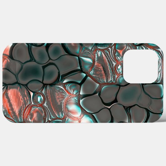 Coques Case-Mate iPhone Pierres grises mat de fusion virtuelle en cuivre (Verso (horizontal))