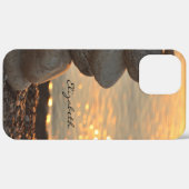 Coques Case-Mate iPhone Pierres Zen Coucher de soleil sur l'océan (Retour (horizontal))