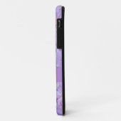 Coques Case-Mate iPhone Pies roses Monogramme violet Floral (Dos/Gauche)