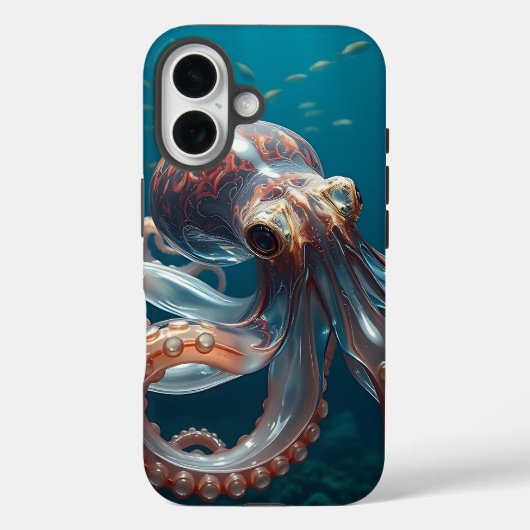 Coques Case-Mate iPhone Pieuvre en forme de verre dans la mer profonde (Verso)