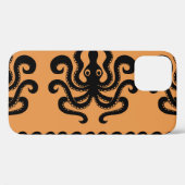 Coques Case-Mate iPhone Pieuvre grecque ancienne, motif à vagues (Verso (horizontal))