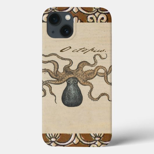 Coques Case-Mate iPhone Pieuvre Kraken Antique Faune Marine Côtière (Verso)