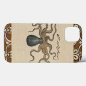 Coques Case-Mate iPhone Pieuvre Kraken Antique Faune Marine Côtière (Verso (horizontal))