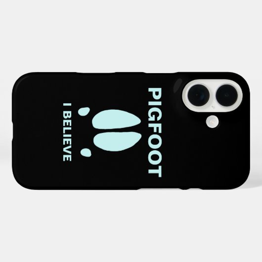 Coques Case-Mate iPhone Pigfoot - Je crois (Verso (horizontal))