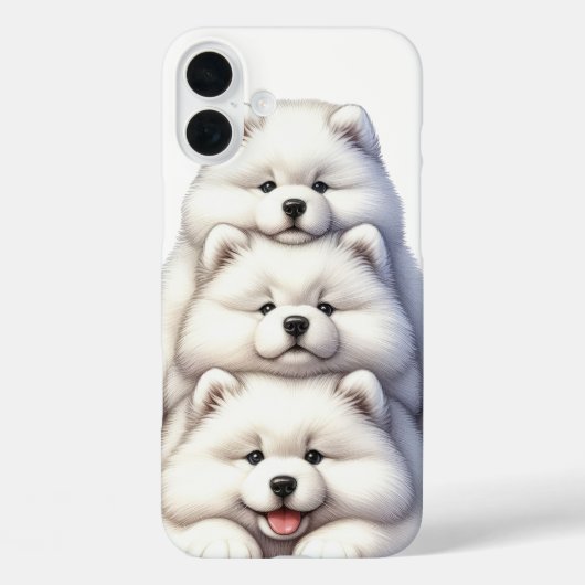 COQUES Case-Mate iPhone PILE ADORABLE DE CHIENS SAMOYENS (Verso)