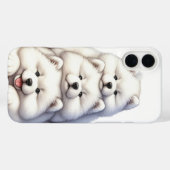 COQUES Case-Mate iPhone PILE ADORABLE DE CHIENS SAMOYENS (Verso (horizontal))