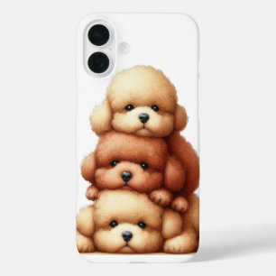 COQUES iPhone 16 PLUS PILE ADORABLE POODLE PUPPY CHIENS