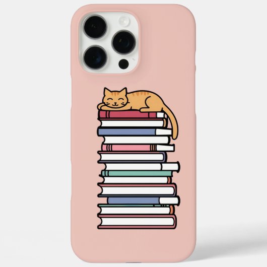 Coques Case-Mate iPhone Pile de livres avec Chat couché - Cosy (Verso)