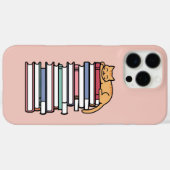 Coques Case-Mate iPhone Pile de livres avec Chat couché - Cosy (Verso (horizontal))